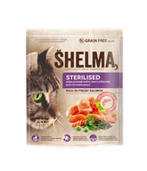 Sucha karma dla kotów - Bezzbożowa sucha karma dla kotów sterylizowanych z łososiem Shelma 1,4 kg - miniaturka - grafika 1
