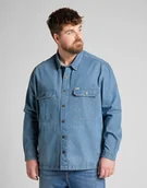 Koszule męskie - MĘSKA KOSZULA JEANSOWA LEE WORKWEAR OVERSHIRT GREY BALA L68DMMOJ 112117098 - Lee - miniaturka - grafika 1
