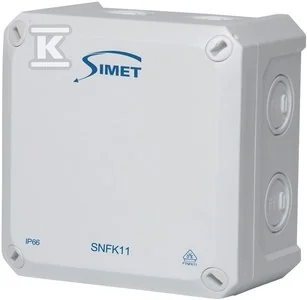 Puszka instalacyjna naścienna SNFK11, 110x110x67, IP66, szary - Puszki elektryczne i akcesoria - miniaturka - grafika 1
