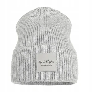 Czapka Damska Beanie Zimowa Jasno Szara Majka - Czapki damskie - miniaturka - grafika 1