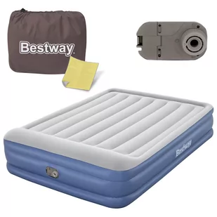 Bestway Materac dmuchany 203 x 152 cm z wbudowaną pompką 67630 67630 - Materace turystyczne - miniaturka - grafika 1