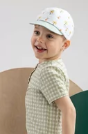 Czapki dla dzieci - Jamiks czapka z daszkiem bawełniana dziecięca NAPIER kolor zielony wzorzysta - miniaturka - grafika 1