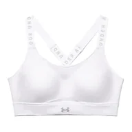 Biustonosze - Biustonosz treningowy Under Armour Infinity High biały 1351994 XS - miniaturka - grafika 1