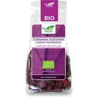 Bakalie - Bio Planet Ekologiczna żurawina słodzona cukrem trzcinowym, suszona w naturalny, - miniaturka - grafika 1