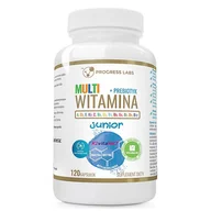 Witaminy i minerały dla sportowców - PROGRESS LABS PROGRESS LABS Multi Witamina+Prebiotyk Junior 120caps - miniaturka - grafika 1