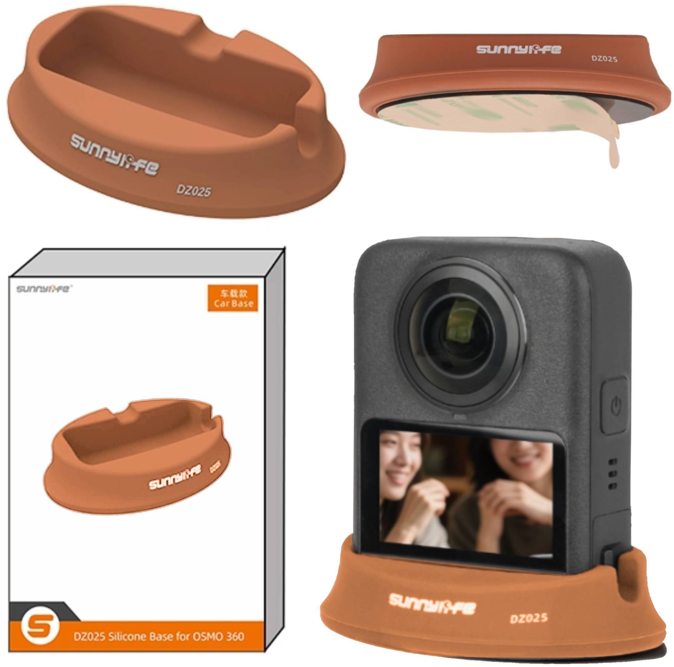 SILIKONOWA PODSTAWKA UCHWYT STOJAK DO DJI OSMO 360 Z TAŚMA KLEJĄCĄ - POMARAŃCZOWY