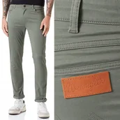 Spodnie męskie - Wrangler LARSTON SLIM Dusty Olive ZIELONE W32 L34 - miniaturka - grafika 1