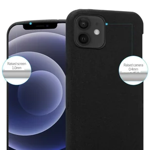 Etui ochronne Cadorabo do Apple iPhone 12 MINI w kolorze czarnym etui na telefon komórkowy TPU Etui Cover Case - Etui i futerały do telefonów - miniaturka - grafika 1