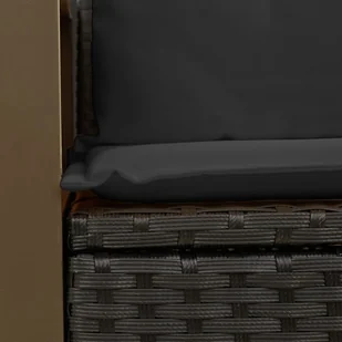 Sofa ogrodowa z poduszkami, 2-osobowa, czarna, polirattan Lumarko! - Sofy ogrodowe - miniaturka - grafika 8