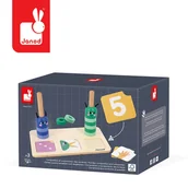 Łamigłówki - Drewniana układanka matematyczna Komponowanie i porównywanie liczb 3+, Janod - miniaturka - grafika 1