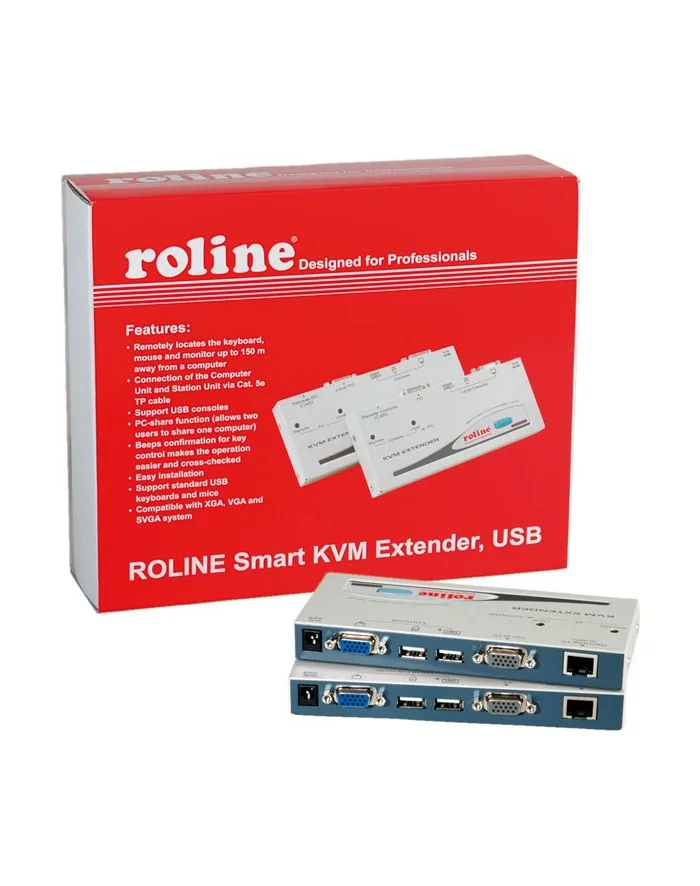PROLINE ROLINE Smart KVM renewal über RJ 45 VGA USB 14.01.3249