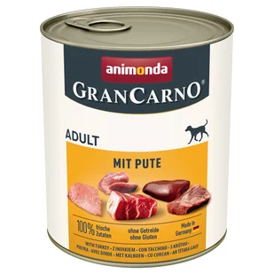 Animonda GranCarno Original Adult, 6 x 800 g - Indyk - Mokra karma dla psów - miniaturka - grafika 1