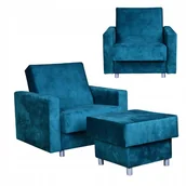 Fotele - Fotel rozkładany z podnóżkiem Alicja Family Meble - miniaturka - grafika 1