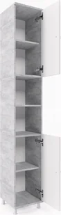 Vicco Szafka łazienkowa Fynn, 30 x 190 cm, Beton/Biały - Szafki łazienkowe - miniaturka - grafika 1