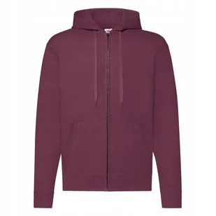 Bluza Męska Z Kapturem Rozpinana Burgundowy r. L - Bluzy męskie - miniaturka - grafika 1