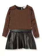 Sukienki - Koko Noko Sukienka dziewczęca, rdzawy brązowy + czarny, 12 Miesiące - miniaturka - grafika 1