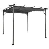 Kratki i pergole - vidaXL Pergola ogrodowa ze zwijanym dachem, 3x3 m, antracyt, 180 g/m 312226 - miniaturka - grafika 1