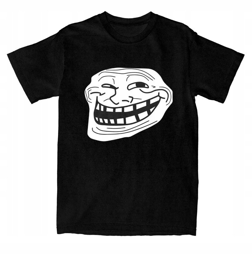 KOSZULKA Z NADRUKIEM MĘSKA ŚMIESZNA T-SHIRT TROLLFACE MEM FACE r. L #3