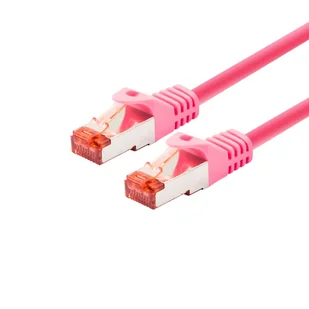 LOGON TCR66SS030M kabel sieciowy Purpurowy 3 m Cat6 S/FTP (S-STP) - Patchcordy - miniaturka - grafika 1