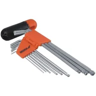 Klucze i nasadki - Dedra Klucze imbusowe calowe z kulką stal CrV 9 szt. - miniaturka - grafika 1