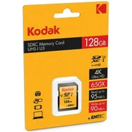 Karty pamięci - Kodak SDXC 128GB Class 10 U3 (EKMSD128GXC10HPRK) - miniaturka - grafika 1