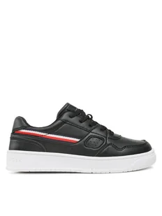 Tommy Hilfiger Sneakersy Stripes Low Cut Lace-Up Sneaker T3X9-32848-1355 S Czarny - Buty dla chłopców - miniaturka - grafika 1