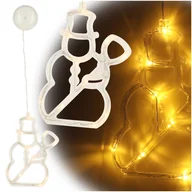 Oświetlenie świąteczne - Lampki Led Wisząca Dekoracja Świąteczna Bałwanek 49Cm 10 Led - miniaturka - grafika 1