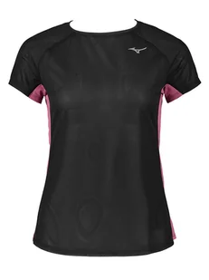 Mizuno Koszulka "DryAeroFlow" w kolorze czarno-różowym do biegania - Koszulki sportowe damskie - miniaturka - grafika 1