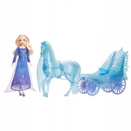 Lalki dla dziewczynek - Kraina Lodu Frozen Elsa kareta 56 cm z wodnym koniem Disney JBG56 - miniaturka - grafika 1