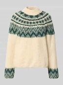 Swetry damskie - Sweter z dzianiny ze stójką model ‘YASLIRI’ - miniaturka - grafika 1