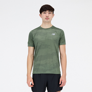 Koszulki męskie - Koszulka męska New Balance MT21263DON  zielone - miniaturka - grafika 1