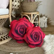 Poduszki dekoracyjne - Zestaw Poduszki Kwiaty Róże Czerwone - miniaturka - grafika 1