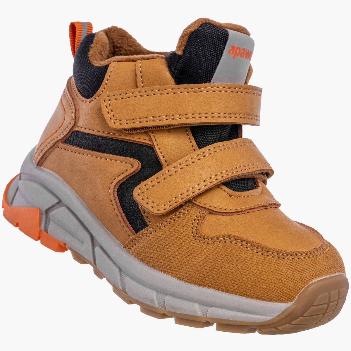 Trapery Chłopięce Botki Zimowe Dziecięce Ocieplane Na Zamek Camel Apawwa S6200R Camel 25