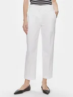 Spodnie damskie - Tommy Hilfiger Chinosy WW0WW40504 Biały Straight Fit - miniaturka - grafika 1