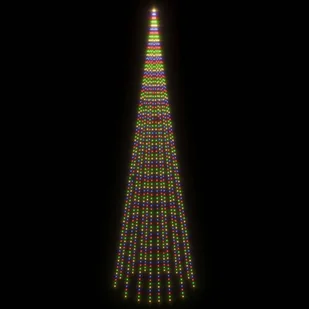 vidaXL Choinka do montażu na maszcie, 1134 kolorowych LED, 800 cm - Oświetlenie świąteczne - miniaturka - grafika 2