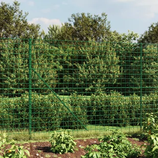 vidaXL Ogrodzenie ze zgrzewanej siatki, zielone, 2x25 m - Ogrodzenia - miniaturka - grafika 1