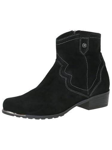 Caprice Damskie sztyblety Boot Heel 9-25306-43, Black Suede, 38 EU, czarny zamsz, 38 EU