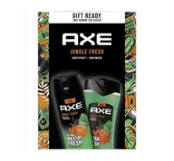 Zestawy kosmetyków męskich - Axe Jungle Fresh zestaw prezentowy dla mężczyzn żel pod prysznic 250 ml + dezodorant w aerozolu 150 ml - miniaturka - grafika 1