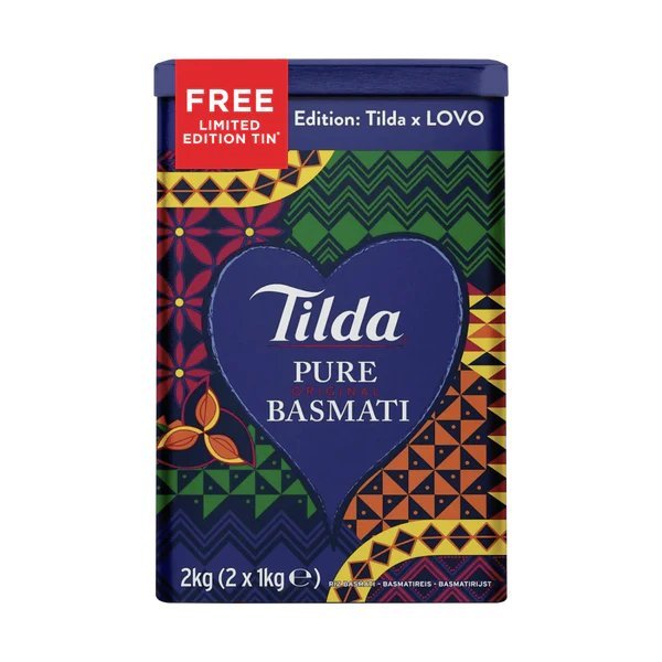 Ryż basmati Tilda Pure Original 2 kg – długoziarnisty sypki + pudełko