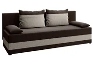 Sofy i kanapy - Kondela Sofa rozkładana ze schowkiem Premium New - brąz/szary - miniaturka - grafika 1