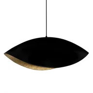 Lampy sufitowe - Zawieszana lampa nad stół Sona 41097 kapelusz kuchenna czarna złota - miniaturka - grafika 1