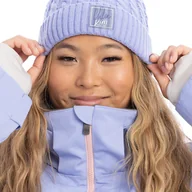 Czapki damskie - Damska Czapka zimowa ROXY CHLOE KIM HDWR PHN0 ERJHA04016-PHN0 – Fioletowy - miniaturka - grafika 1