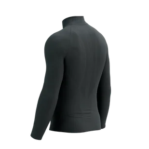 COMPRESSPORT koszulka termoaktywna  3D THERMO HALF ZIP LS TOP black - Koszulki sportowe męskie - miniaturka - grafika 8