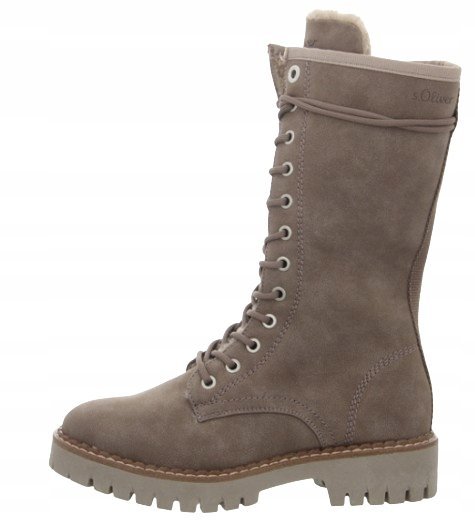 S.Oliver Botki Wysokie Sznurowane Beżowe 41 Ż1E