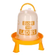 Klatki i wyposażenie dla ptaków - Kerbl Pet plastikowe poidło "Ladies" dla kurcząt - 3 l / Ø 23 x wys. 28 cm - miniaturka - grafika 1