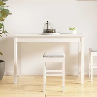 Lumarko Stół jadalniany, biały, 110x55x75 cm, lite drewno sosnowe - Stoły - miniaturka - grafika 6