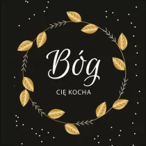 Szaron Podstawka korkowa - Bóg Cię kocha - Obrusy i serwetki - miniaturka - grafika 1