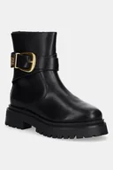 Botki damskie - Steve Madden botki skórzane Lexs damskie kolor czarny na platformie 11003593 - miniaturka - grafika 1