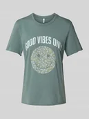 Koszulki i topy damskie - T-shirt o kroju regular fit z czystej bawełny model ‘LISA’ - miniaturka - grafika 1