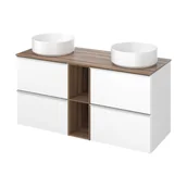 Blaty meblowe i parapety okienne - Blat łazienkowy Modern 121x46x12 cm orzech Sensea - miniaturka - grafika 1